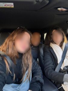 2 females in car